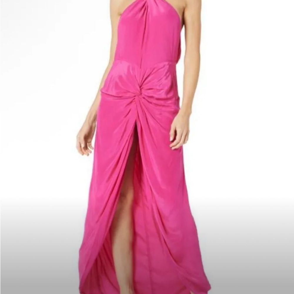 The Drop Women's Halter Twist Tie Dress, Beetroot, L - NWT